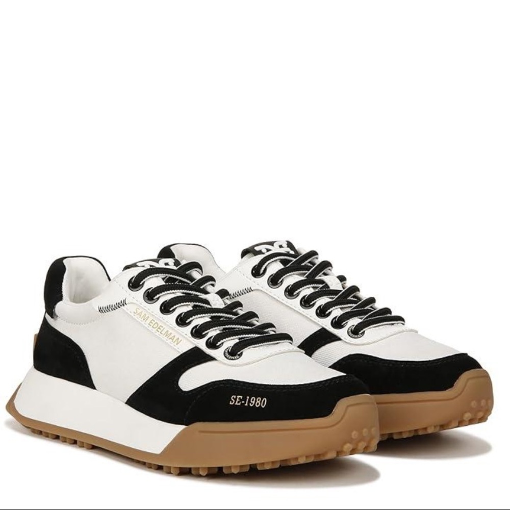 Sam Edelman Men's Black, White, and Brown Sneakers